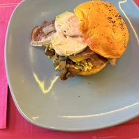 Breakfast bap  at Freedom Cakes Bakery in Madrid