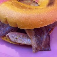 Breakfast bagel   at Freedom Cakes Bakery in Madrid