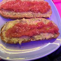 Avocado toast  at Freedom Cakes Bakery in Madrid