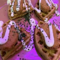 Chicken and waffles   at Freedom Cakes Bakery in Madrid
