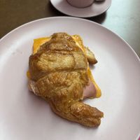 Vrgan ham and cheese croissant   at Freedom Cakes Bakery in Madrid