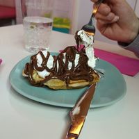 Croissant waffle at Freedom Cakes Bakery in Madrid