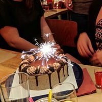 Birthday cake at Freedom Cakes Bakery in Madrid