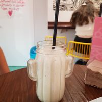 Coconut milkshake at Freedom Cakes Bakery in Madrid