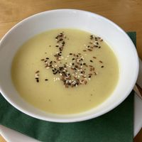 Potato soup at Simple Green in Zagreb