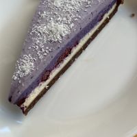 Vanilla blueberry “cheesecake"  at Simple Green in Zagreb