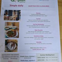 Daily menu. at Simple Green in Zagreb