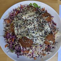 Falafel Salad (55 Kn) - 2/5. Too much salad. at Simple Green in Zagreb