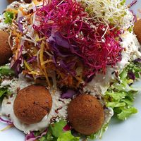 Falafel salad at Simple Green in Zagreb