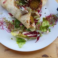 Falafel wrap at Simple Green in Zagreb