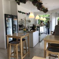 The counter   at Simple Green & Bake in Zagreb