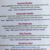 That weeks daily menu, it changes!  at Simple Green & Bake in Zagreb