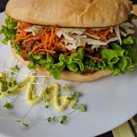 Seitan kebab (can't tell as much from the photo but was really saucy and yummy) at Simple Green in Zagreb