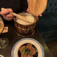 Bucket of rice (free, I guess)  at Surfers in Stockholm