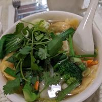 Wonton soup at Loving Hut in Seattle
