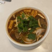 Spicy noodle soup  at Loving Hut in Seattle