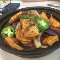 Eggplant tofu hot pot at Loving Hut in Seattle