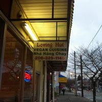 Outside sign at Loving Hut in Seattle