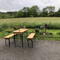 Outdoor seating with view  at Jockele in Hechingen