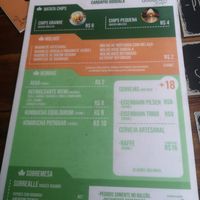 Menu at Goodala Burger in Natal