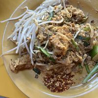 Pad Thai (with some bites taken)  at Kati Vegan Thai in Seattle