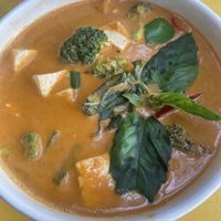 Pumpkin curry—pretty bland  at Kati Vegan Thai in Seattle