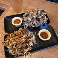 Devil Wings/Angel Wings-fried oyster mushrooms   at Kati Vegan Thai in Seattle