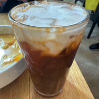 Thai iced tea  at Kati Vegan Thai in Seattle