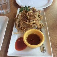 Angel wings (like mushroom calamari) at Kati Vegan Thai in Seattle