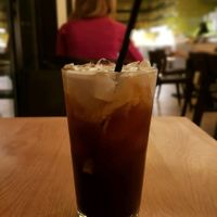 Thai iced tea at Kati Vegan Thai in Seattle