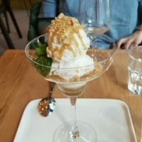 coconut ice cream at Kati Vegan Thai in Seattle