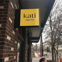 Sign at Kati Vegan Thai in Seattle