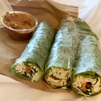 Garden rolls with tamarind sauce at Kati Vegan Thai in Seattle