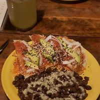 Breakfast Enchiladas Bien at Con.Siente de LULU La Bruja in Bacalar