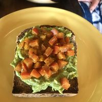 Turmeric avo on toast  at Con.Siente de LULU La Bruja in Bacalar