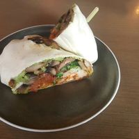 Vegan breaky wrap $14. at Agatha's Licensed Cafe in Port Noarlunga