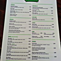 Menu at Guaka in Faro