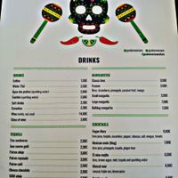 Menu at Guaka in Faro