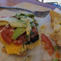 Couldn't wait to eat it!  This is the boujee bfast sandwich. at Neighborhood Joe in St Petersburg
