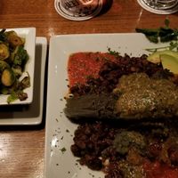 Brussel sprouts and Jackfruit tamales. at Beer Kitchen in Kansas City