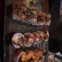 It’s all shiitake to me, bbq vegan umami, and spicy tuna   at Blue Sushi Sake Grill in Westwood