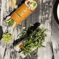 Thai Hippie and VLT Rolls  at Blue Sushi Sake Grill in Westwood