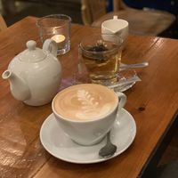 Cafe latte with soy milk at Akureyri Backpackers in Akureyri