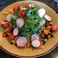 Butternut beans and corn salad at Lighthouse Grill in Edgartown