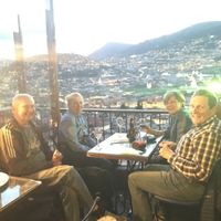 Enjoy the most spectacular sunset at Cafe Mosaico in Quito