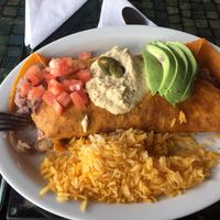 Vegan burrito  at Cafe Mosaico in Quito