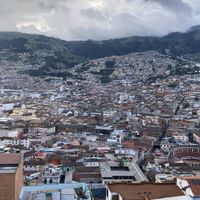 The view   at Cafe Mosaico in Quito