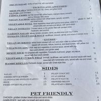 Vegan menu January 2026  at Cafe Mosaico in Quito