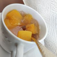 Peach jelly at Cafe Douce in Hakone