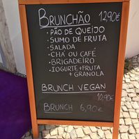 Menu at Chamego in Lisbon